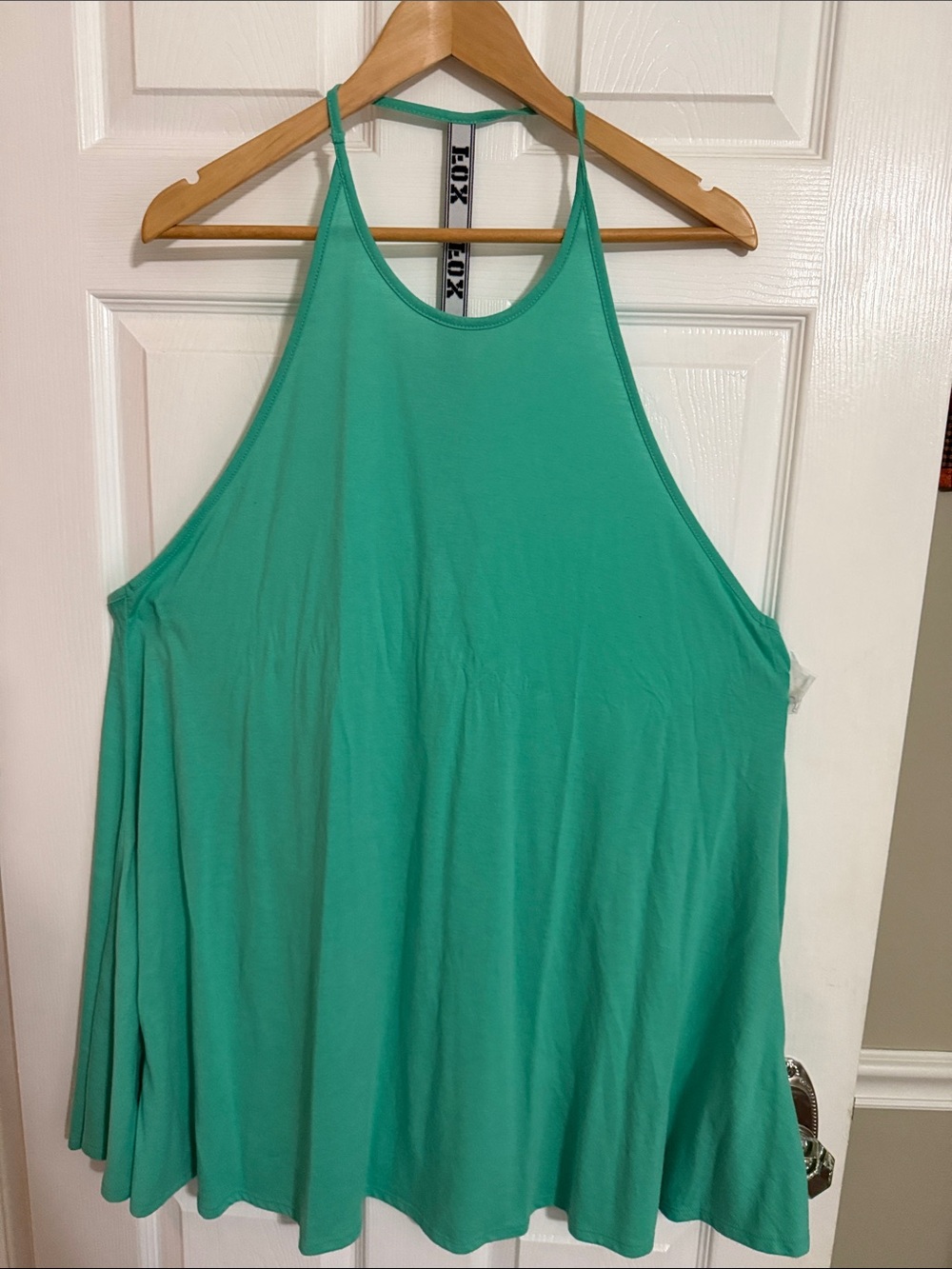 Fox Teal Halter Swing dress- XL